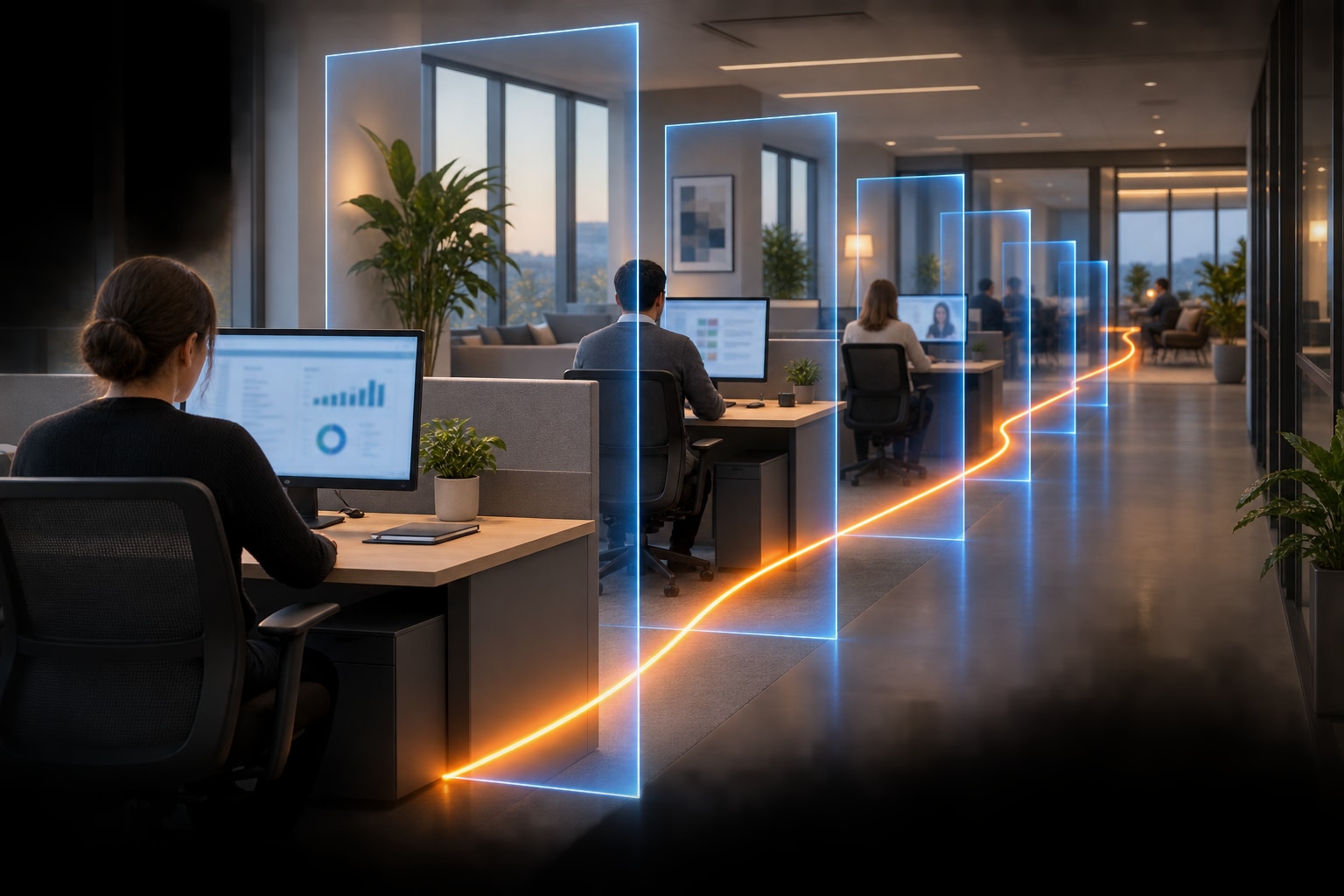 A resilient office environment with layered recovery paths.